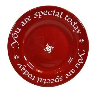 VTG1979 The Original Red Plate Co You Are Special Today Celebration Plate 10.5"